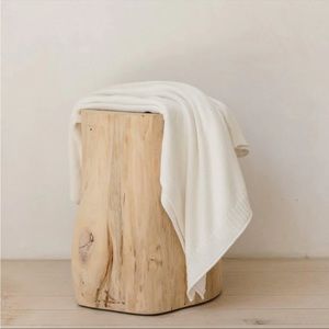 Jenni Kanye Cotton Knot Throw Blanket Ivory NWT